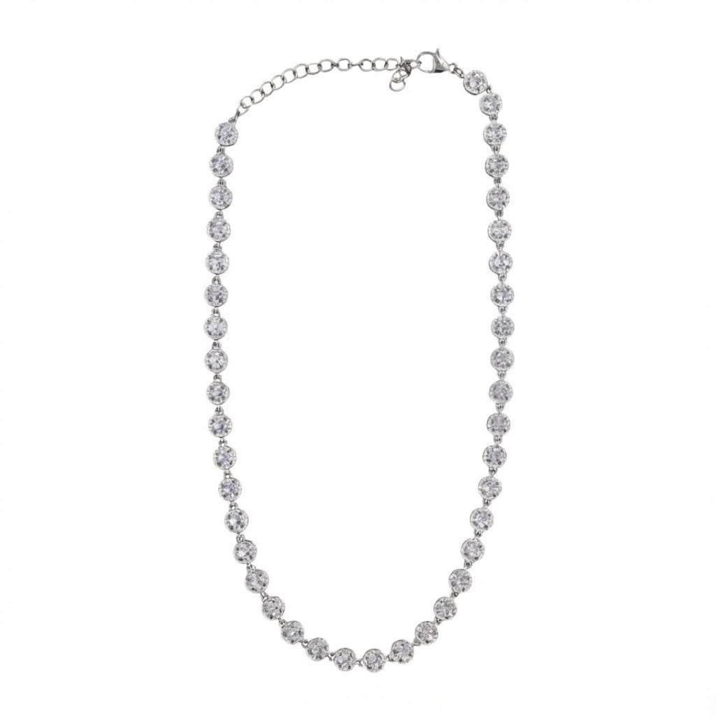 Collana Tennis con Zirconi Luminosi In Acciaio Inossidabile