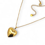 Collana in Acciaio con Ciondolo a Cuore Apribile