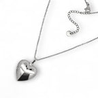 Collana in Acciaio con Ciondolo a Cuore Apribile