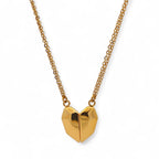 Collana in Acciaio con Cuore Geometrico