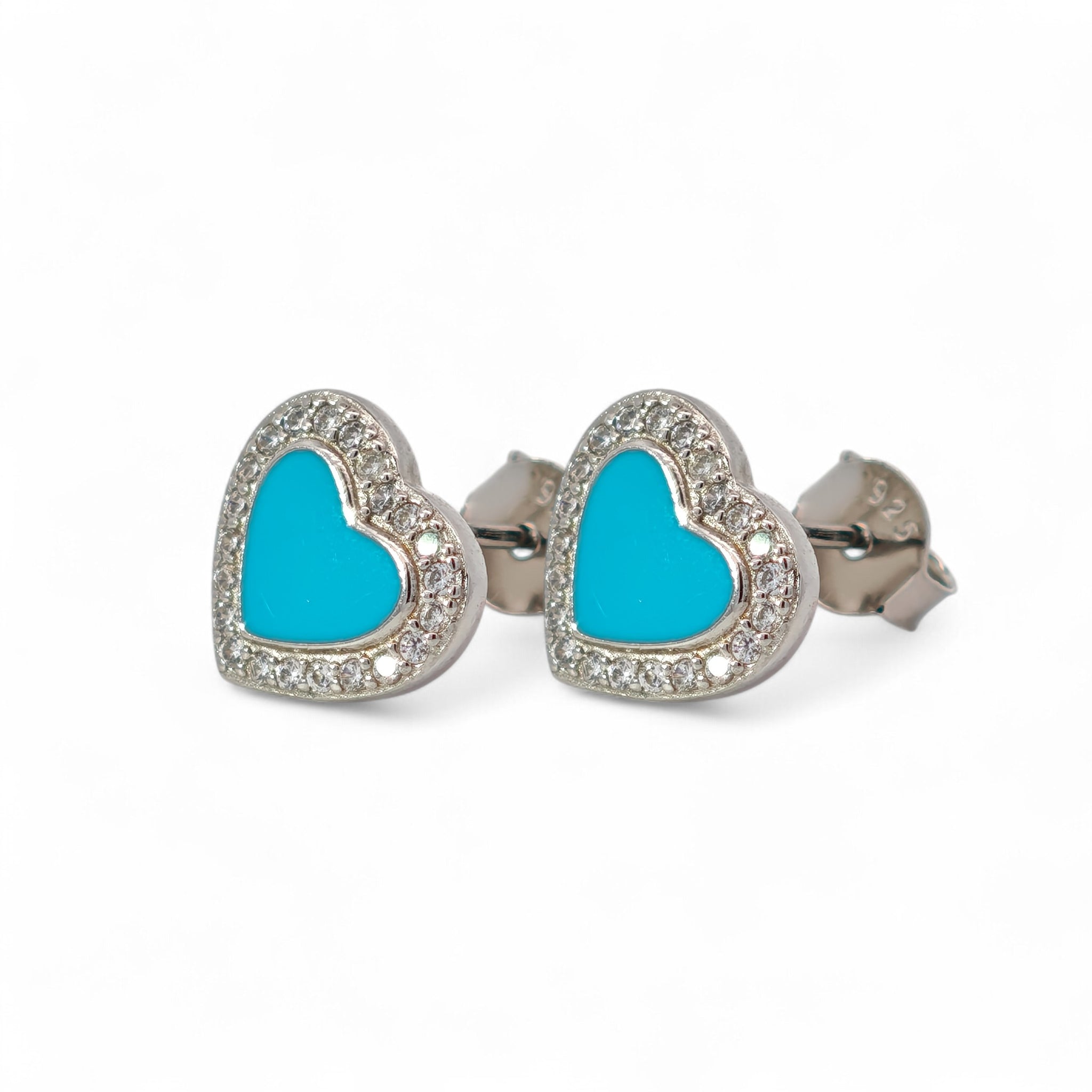 Orecchini Cuore Smaltato Argento 925