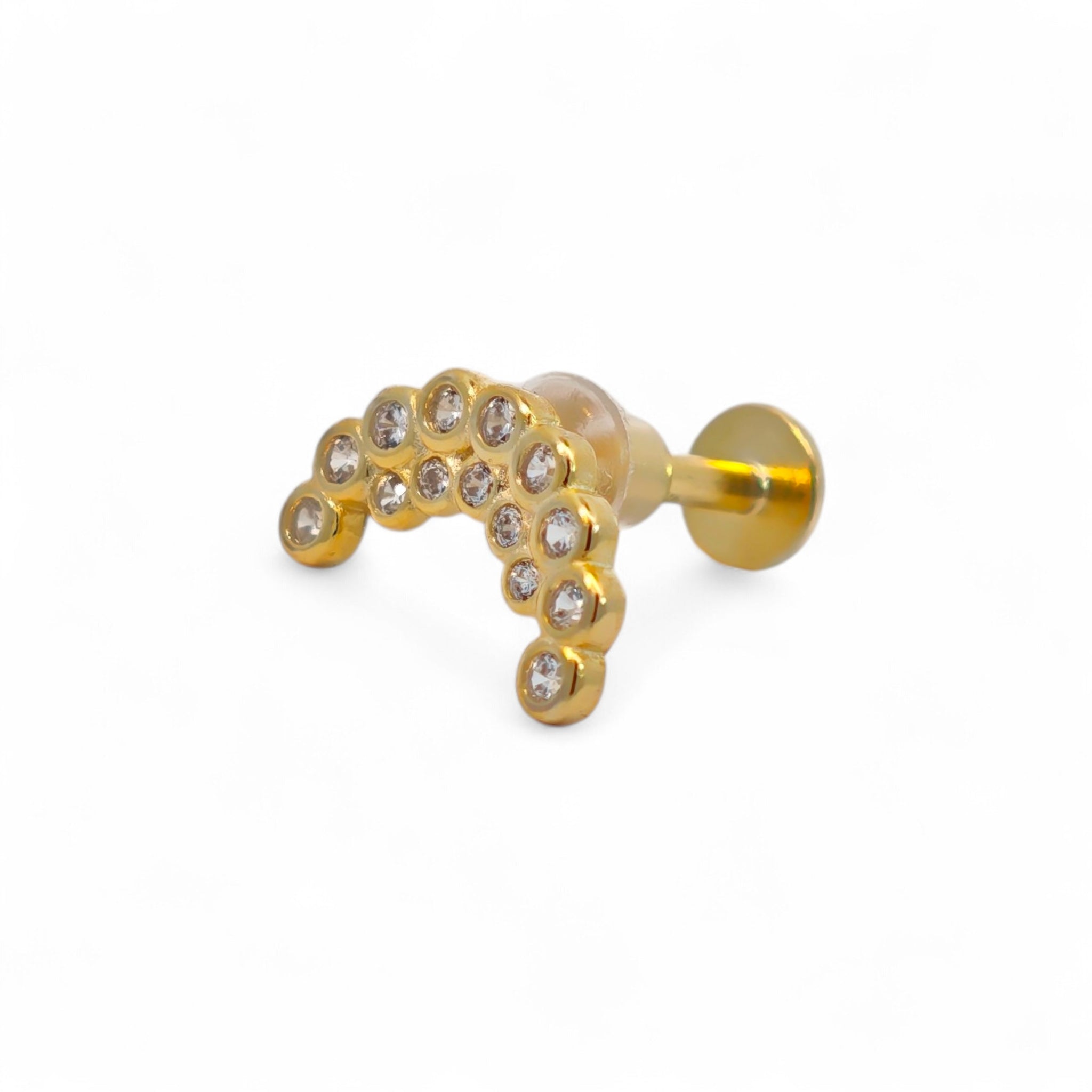 Piercing Curva Zirconi Argento