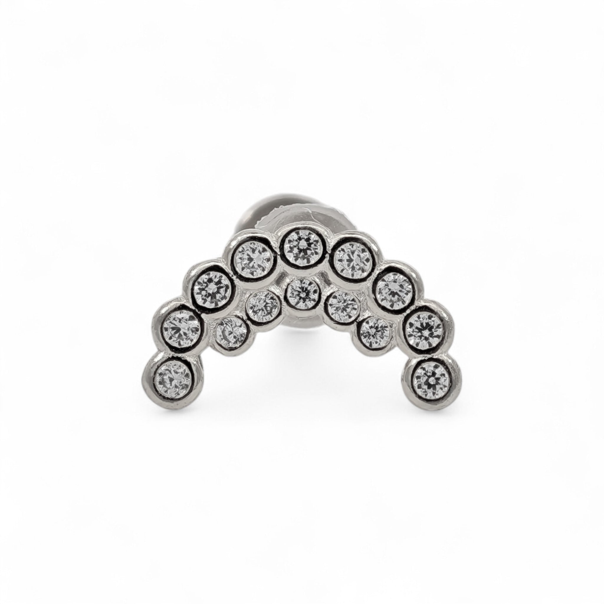Piercing Curva Zirconi Argento