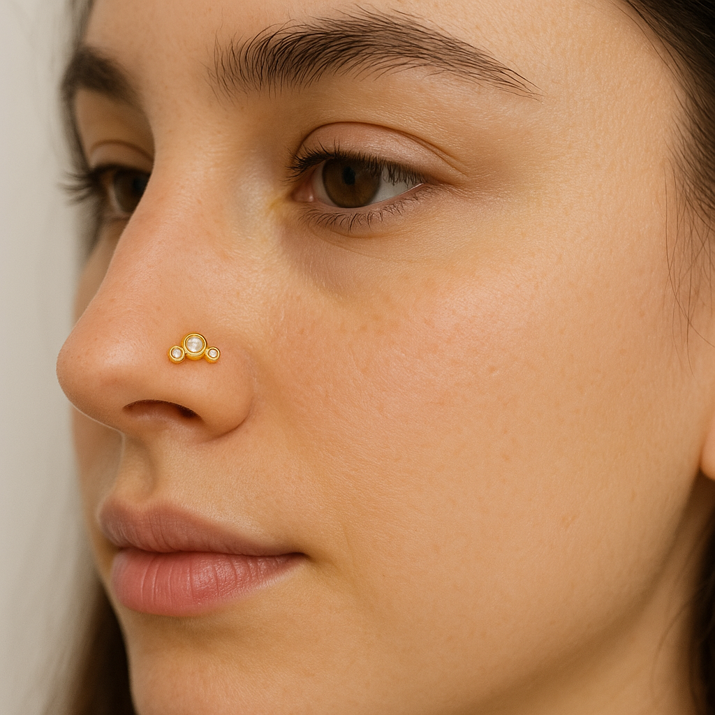 Piercing Triplo Punto Luce Argento
