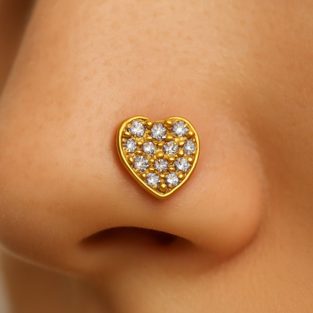 Piercing Cuore Pavé Argento