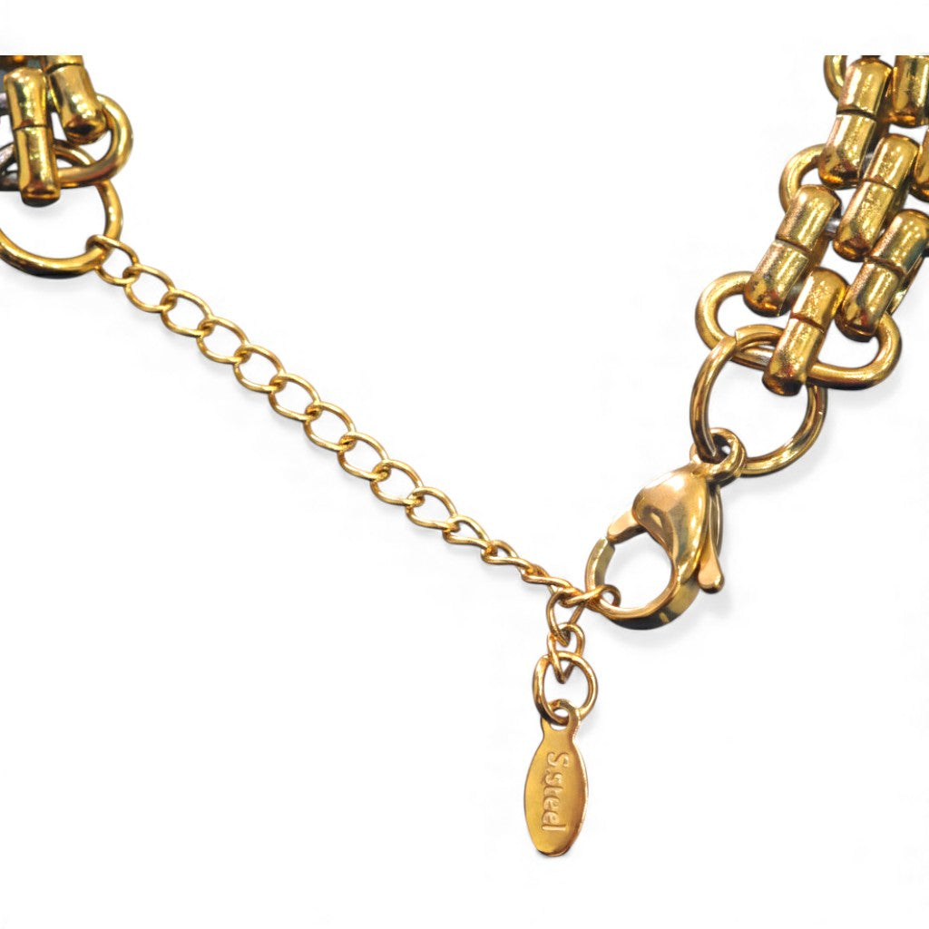 Bracciale Catena Doppia  in Acciaio Inossidabile