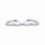 Orecchini Cuore Love Hoop con Zirconi In Acciaio Inossidabile