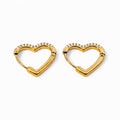 Orecchini Cuore Love Hoop con Zirconi In Acciaio Inossidabile