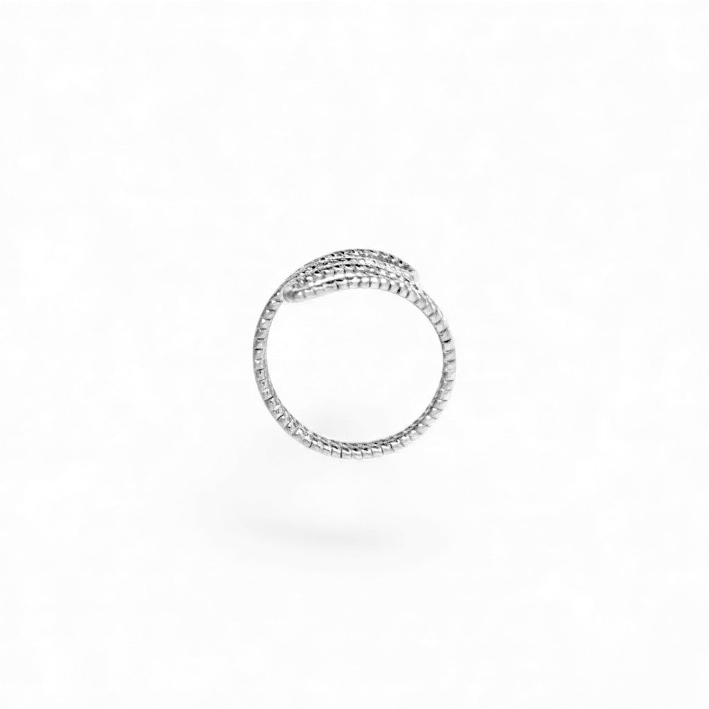 Anello Spirale Twist Sottile in Acciaio Inossidabile