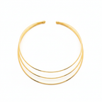 Girocollo Choker Rigido Multicerchio in Acciaio Inossidabile