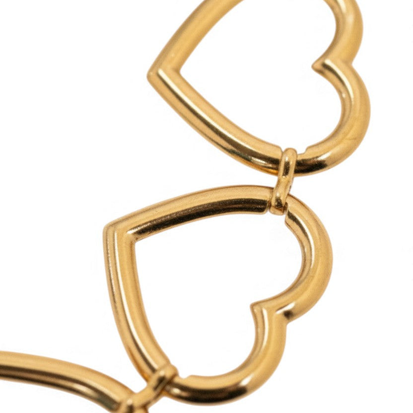 Collana Choker a Catena con Maglie a Cuore In Acciaio Inossidabile