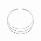Girocollo Choker Rigido Multicerchio in Acciaio Inossidabile