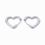Orecchini Cuore Love Hoop con Zirconi In Acciaio Inossidabile