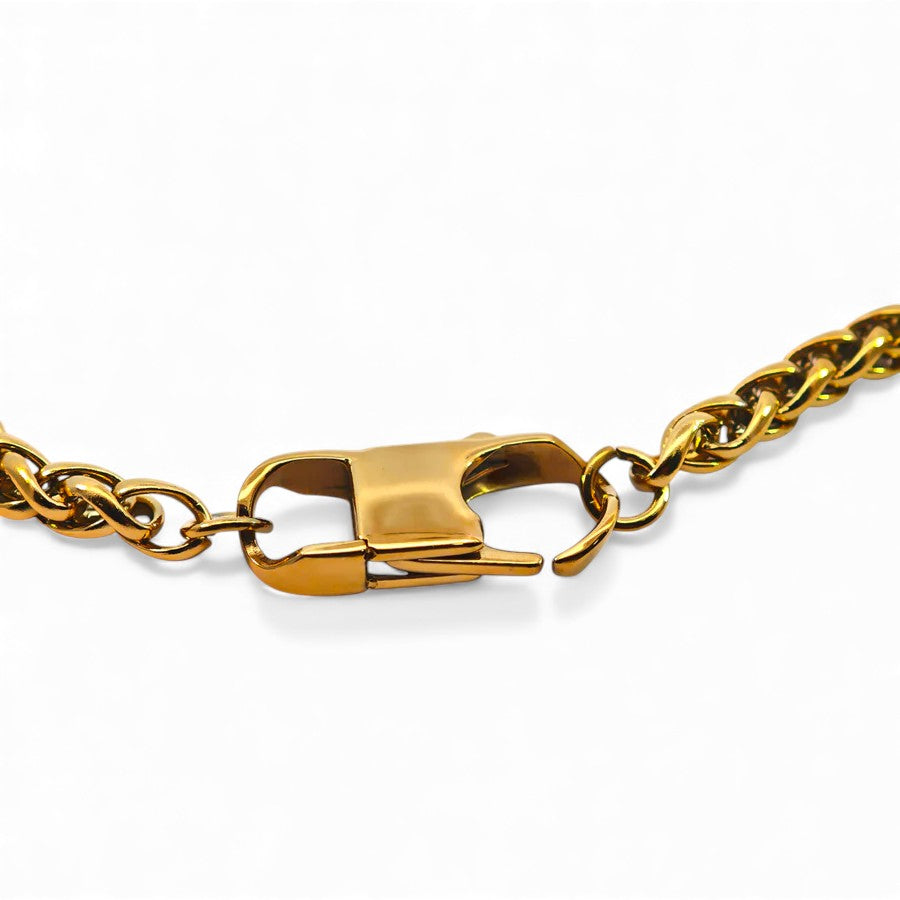 Collana Catena Sottile a Cordoncino Intrecciato in Acciaio Inossidabile