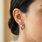 Orecchini Rainbow Sparkle con Pietre Multicolore In Argento 925