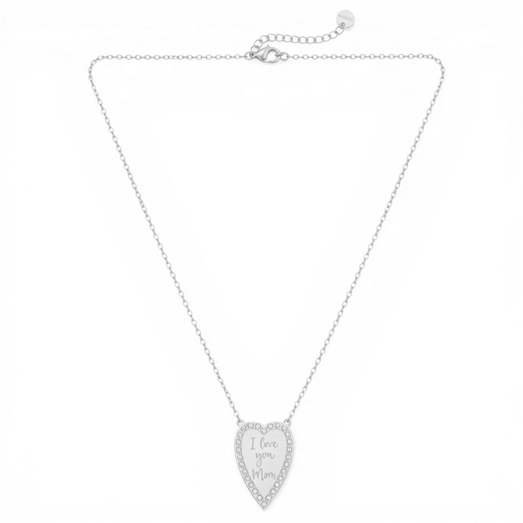 Collana Cuore Dedica Mamma In Acciaio Inossidabile
