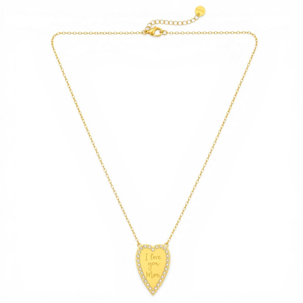 Collana Cuore Dedica Mamma In Acciaio Inossidabile
