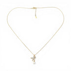 Collana con Orso Pendente Zirconato e Perla In Argento 925