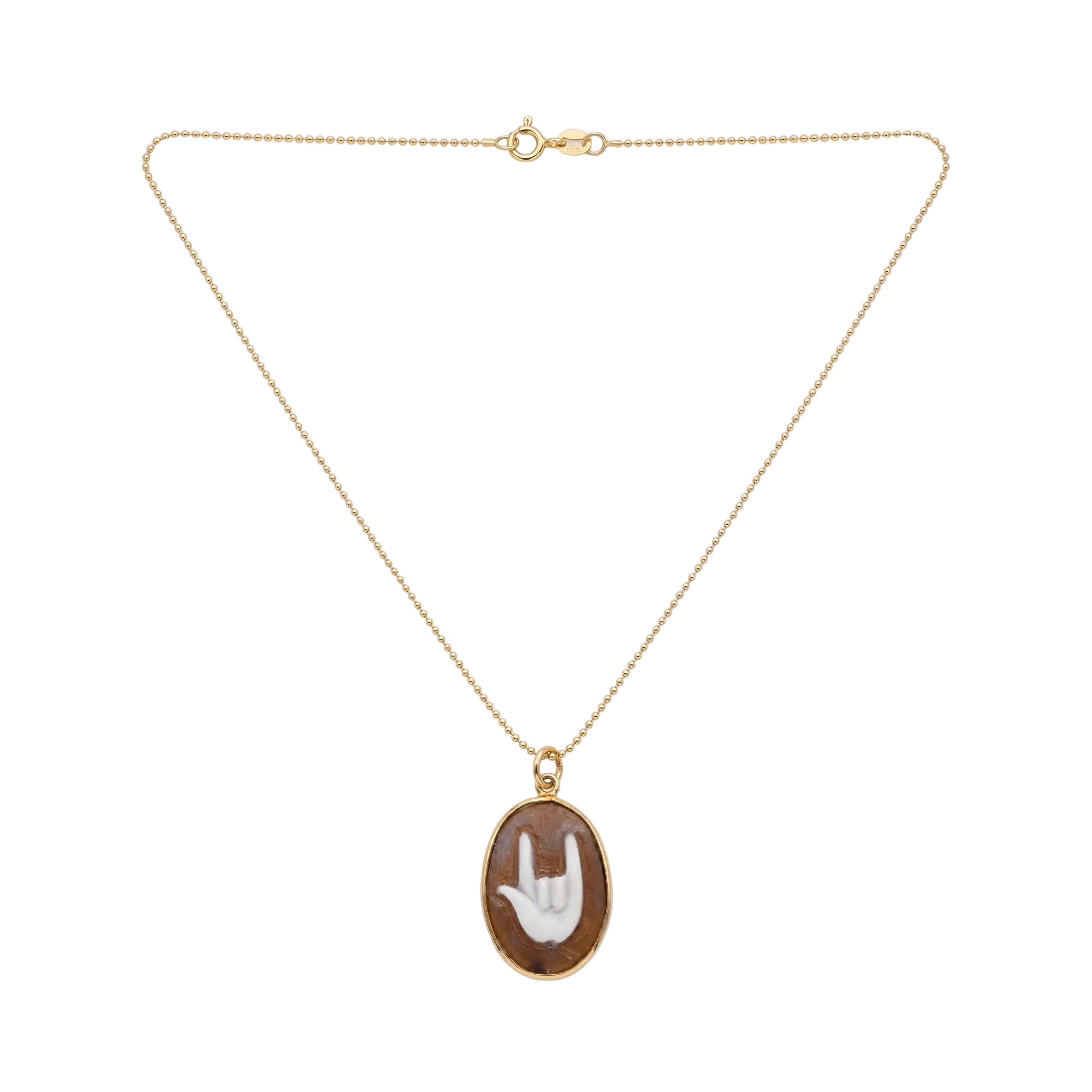 Collana Catenina con Cammeo Corna In Argento 925