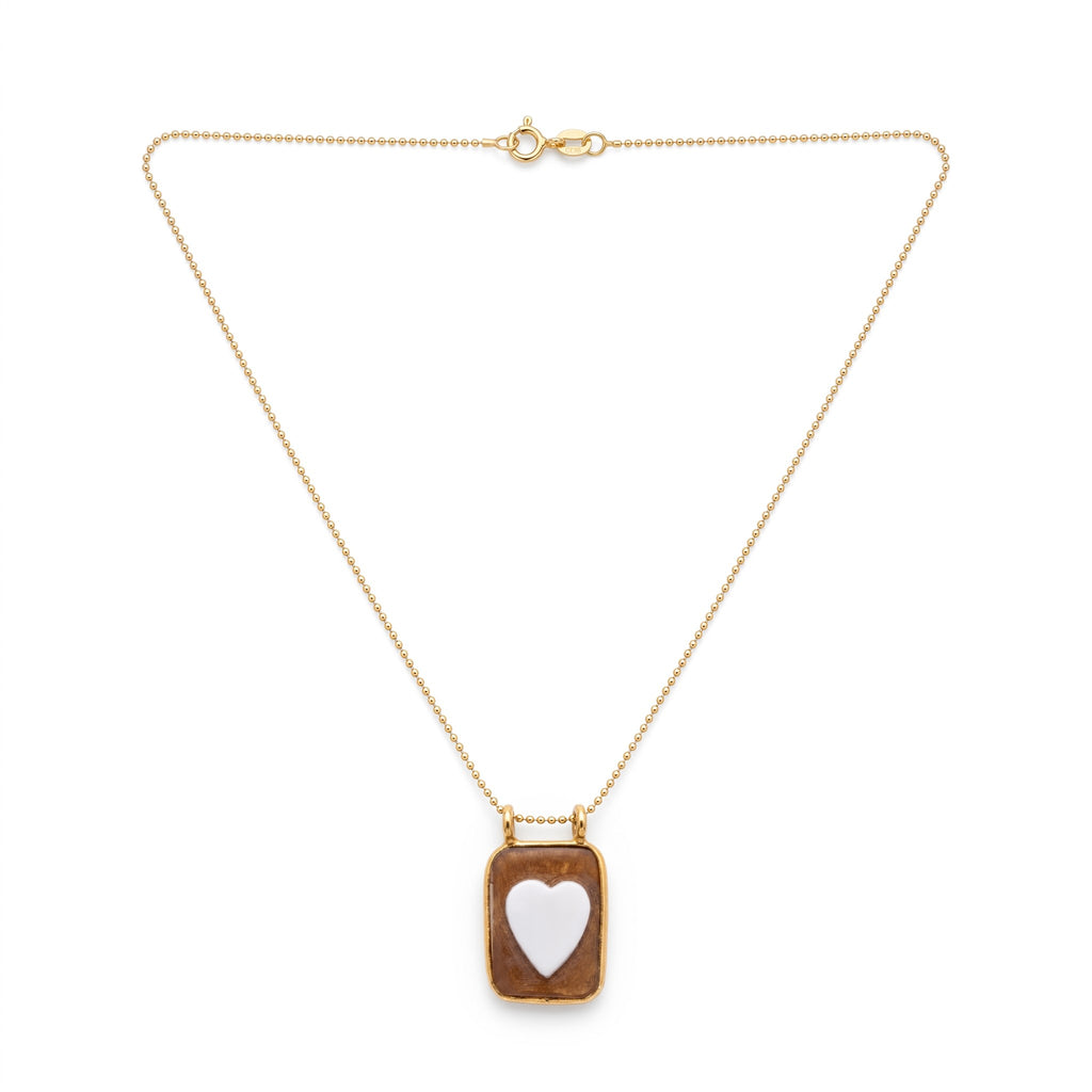 Collana Catenina con Cammeo Cuore Argento 925