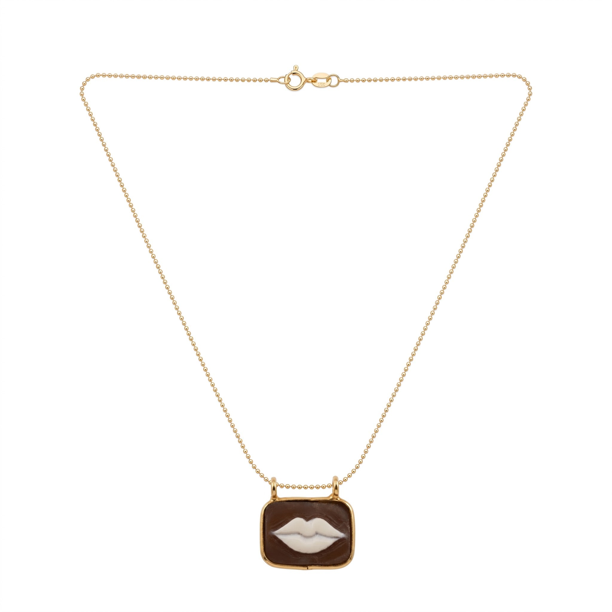 Collana Catenina con Cammeo Labbra Argento 925