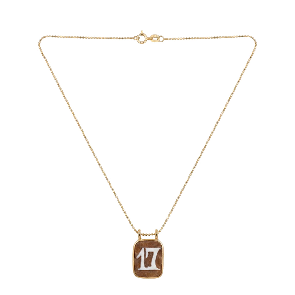 Collana Catenina con Cammeo Numero In Argento 925