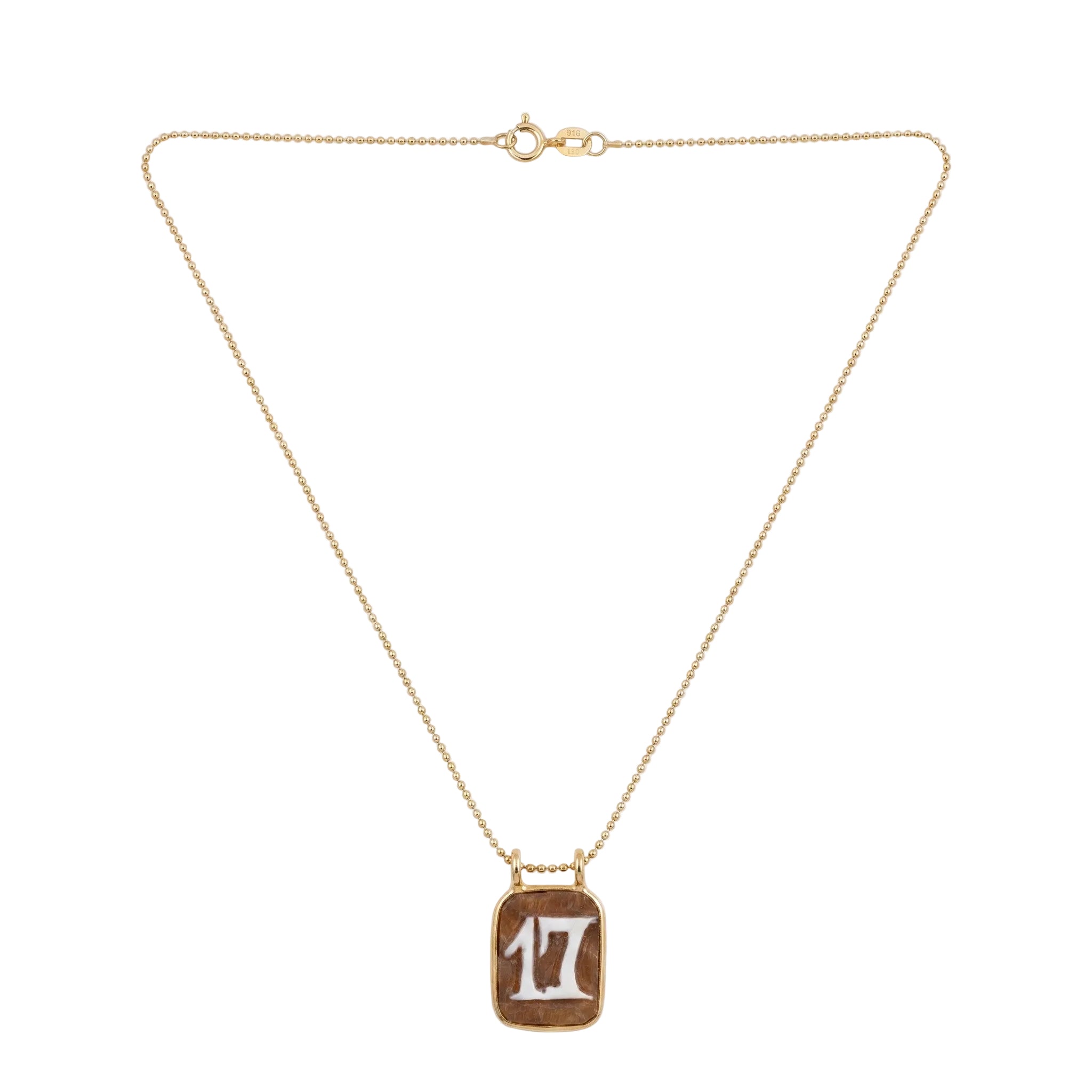 Collana Catenina con Cammeo Numero In Argento 925