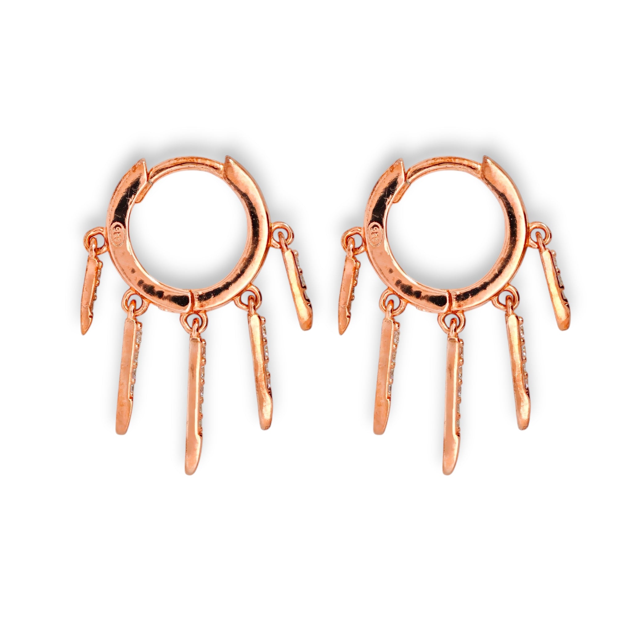 Orecchini Pendenti Rosa Chic in Argento