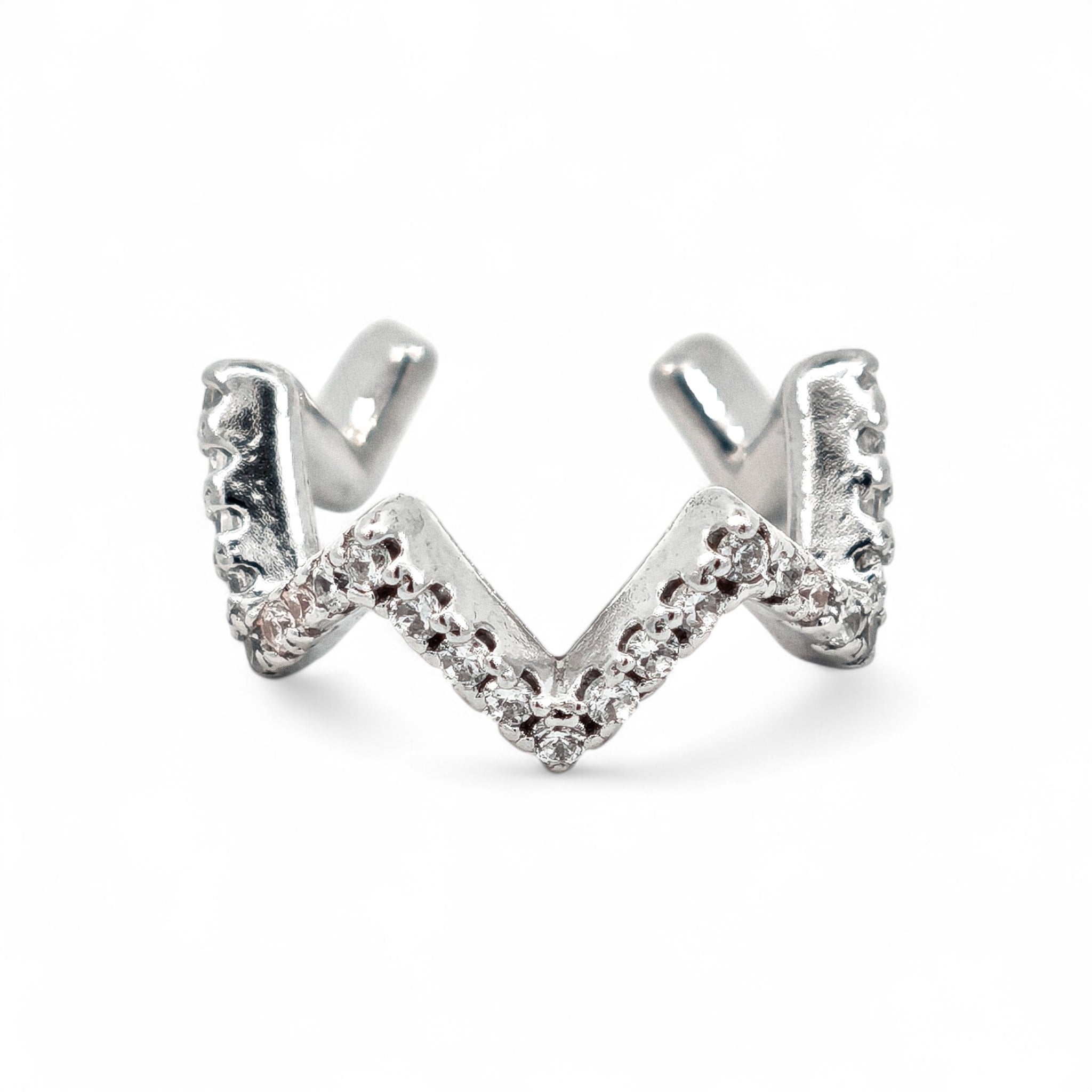 Earcuff Zigzag Argento