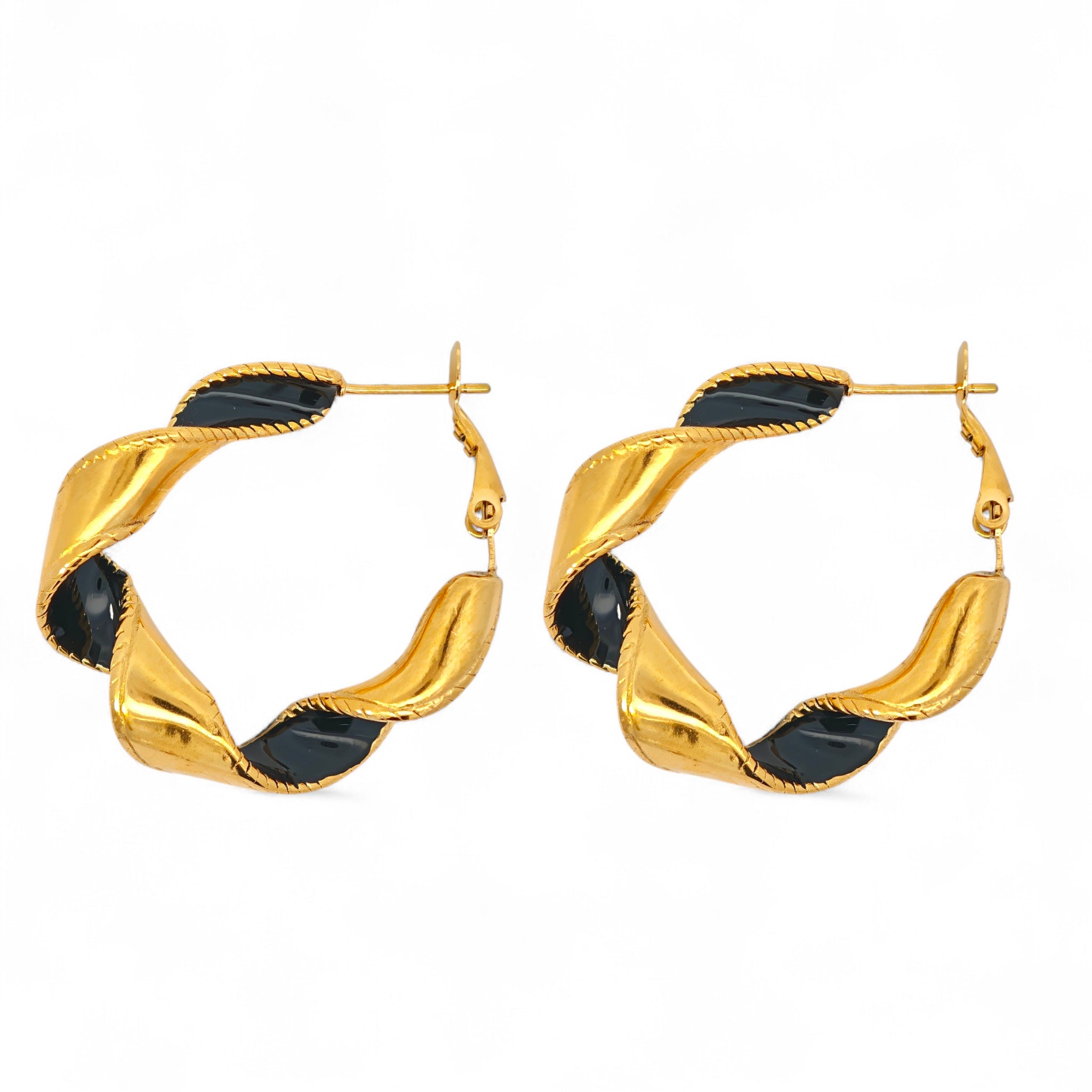 Orecchini Cerchio Twist Smaltati