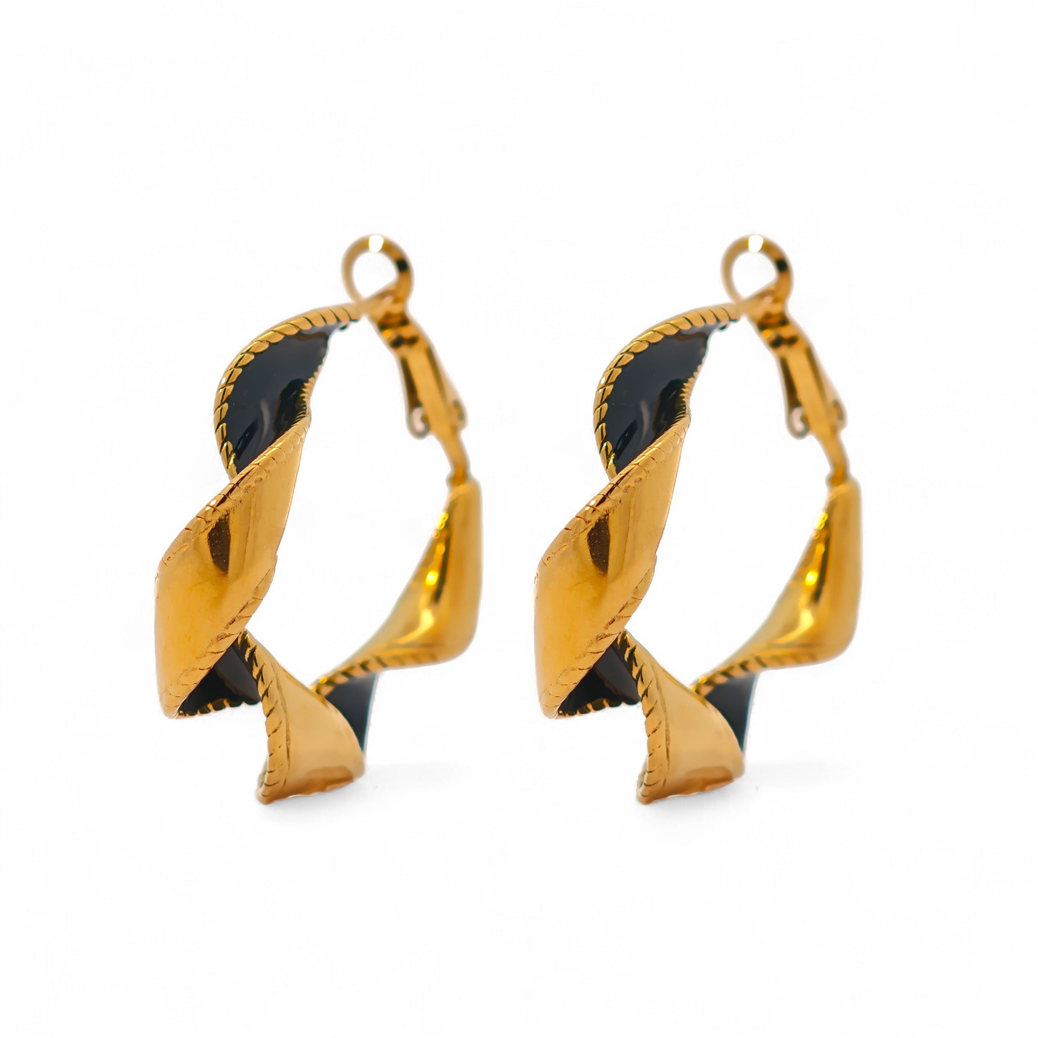 Orecchini Cerchio Twist Smaltati