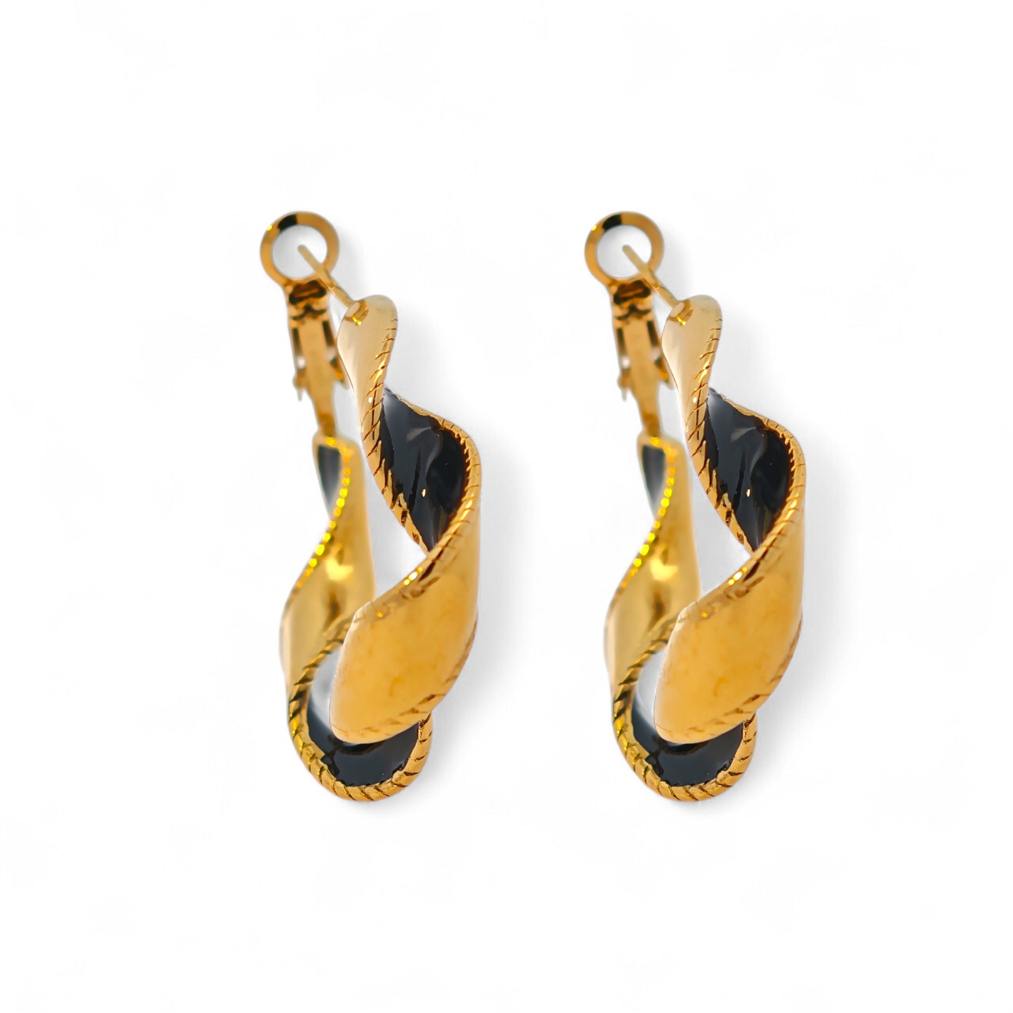 Orecchini Cerchio Twist Smaltati