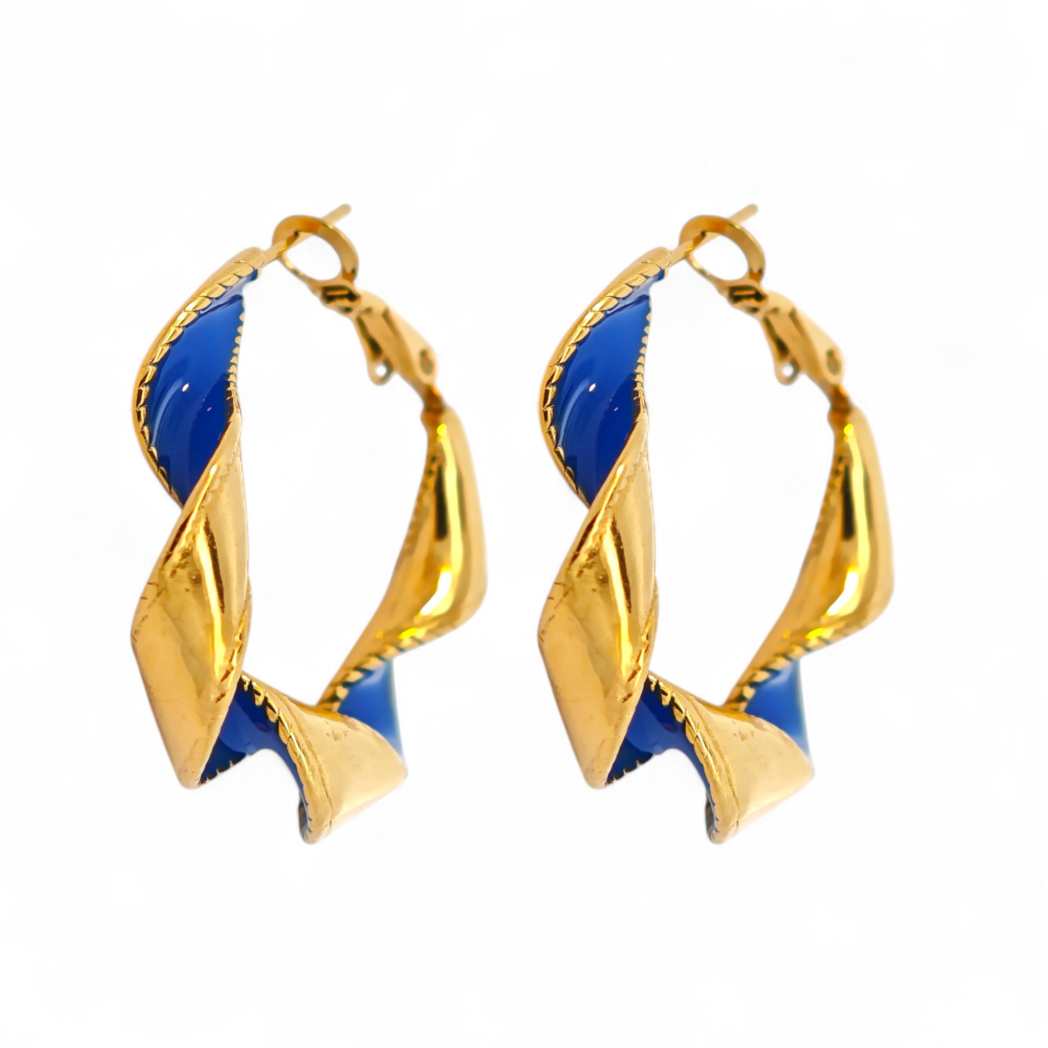 Orecchini Cerchio Twist Smaltati