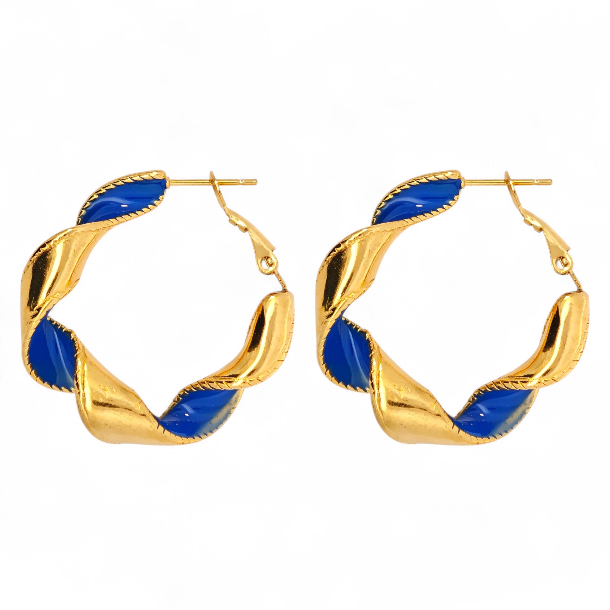 Orecchini Cerchio Twist Smaltati