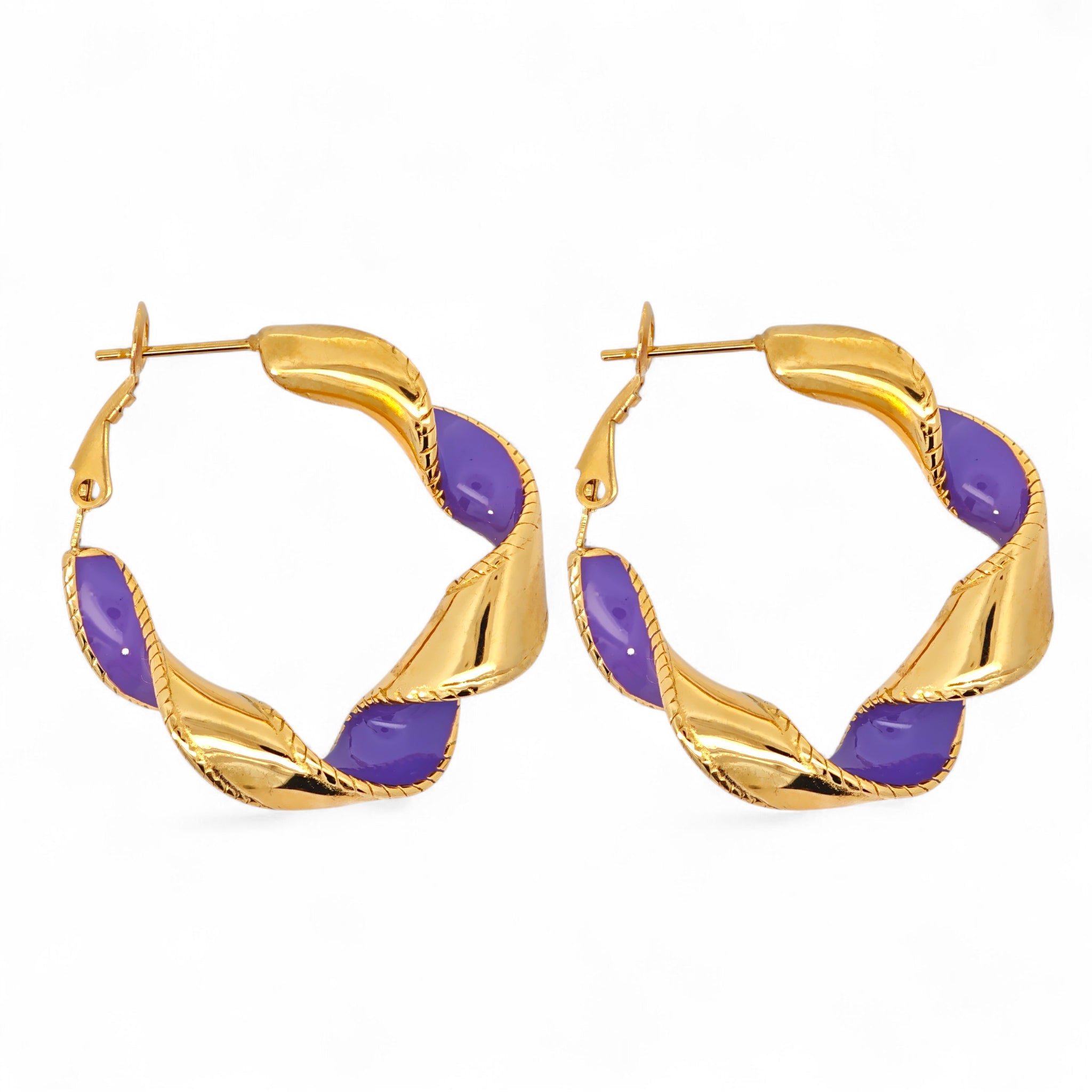 Orecchini Cerchio Twist Smaltati