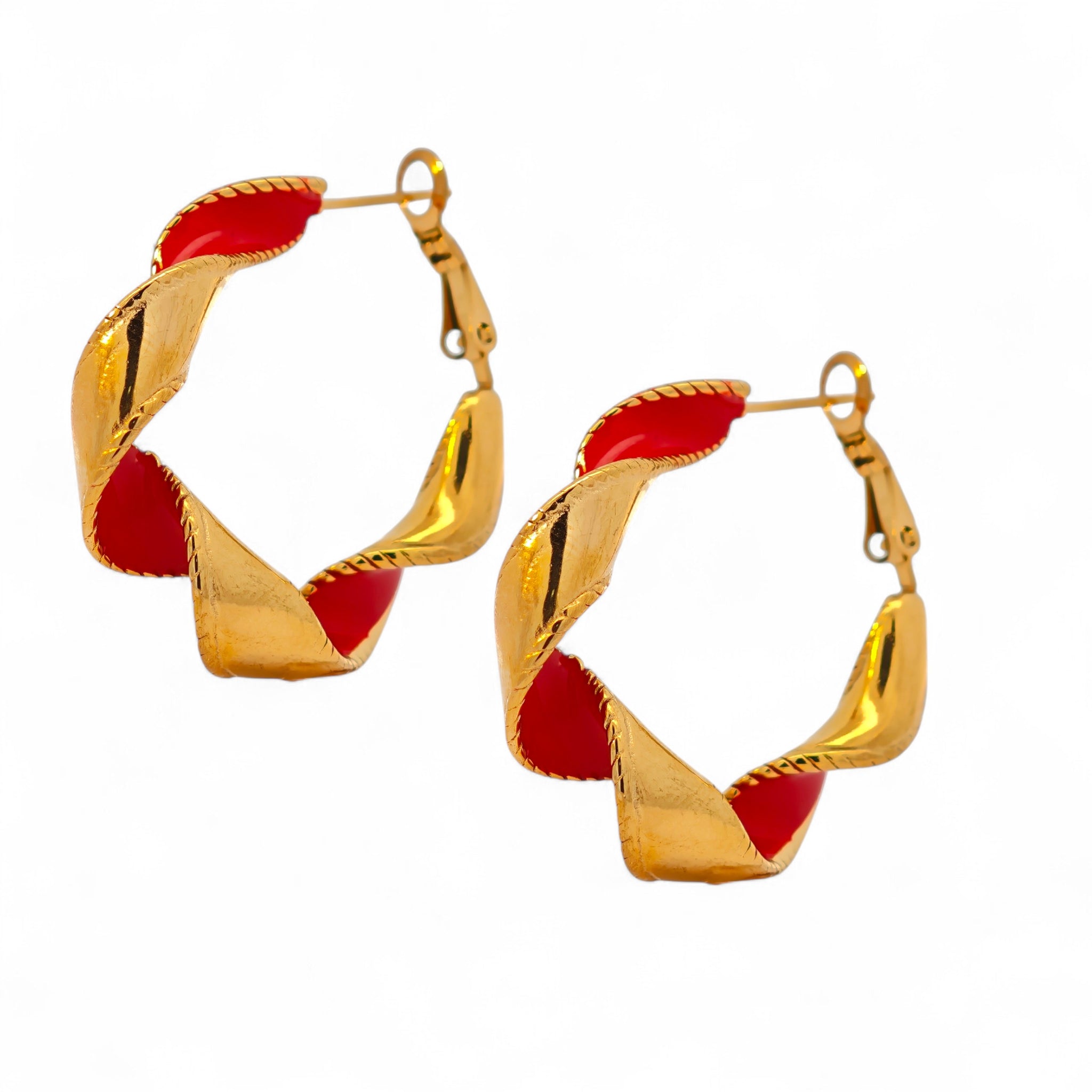 Orecchini Cerchio Twist Smaltati