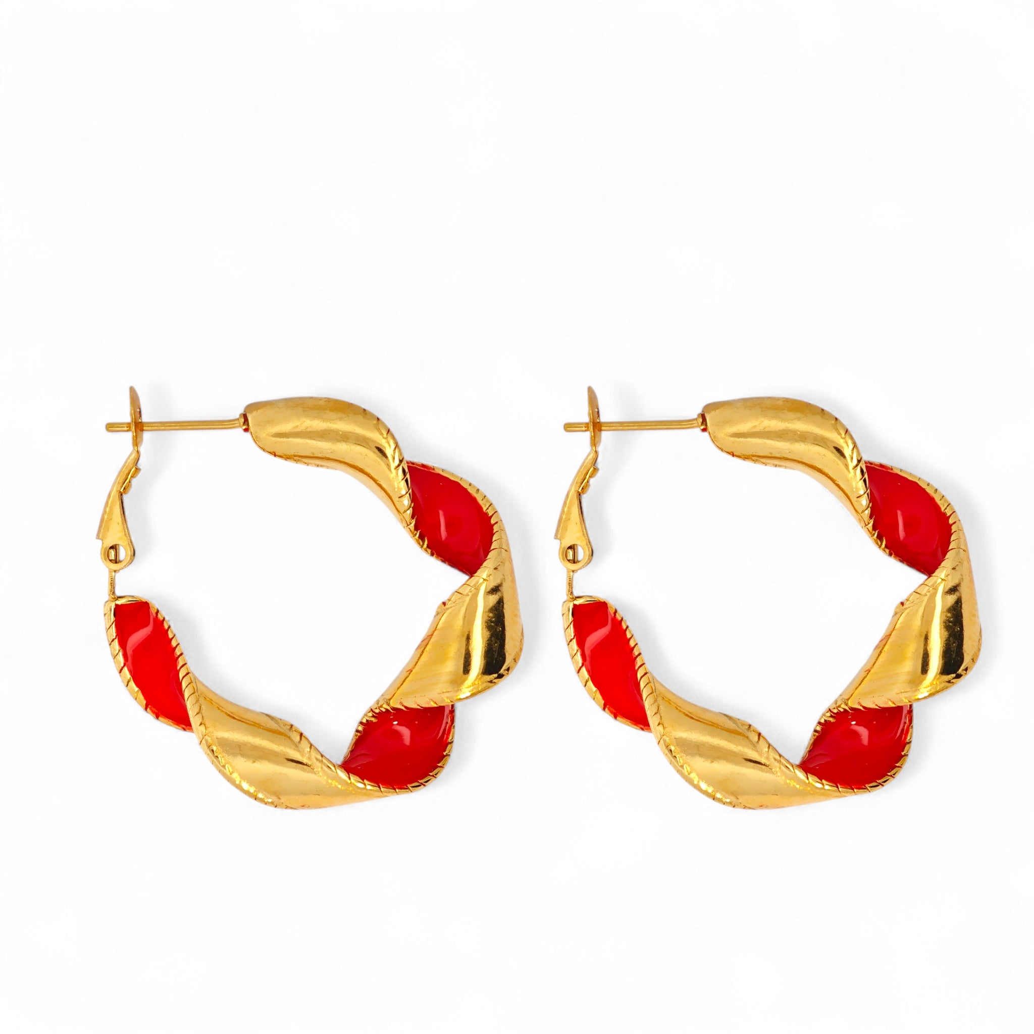 Orecchini Cerchio Twist Smaltati