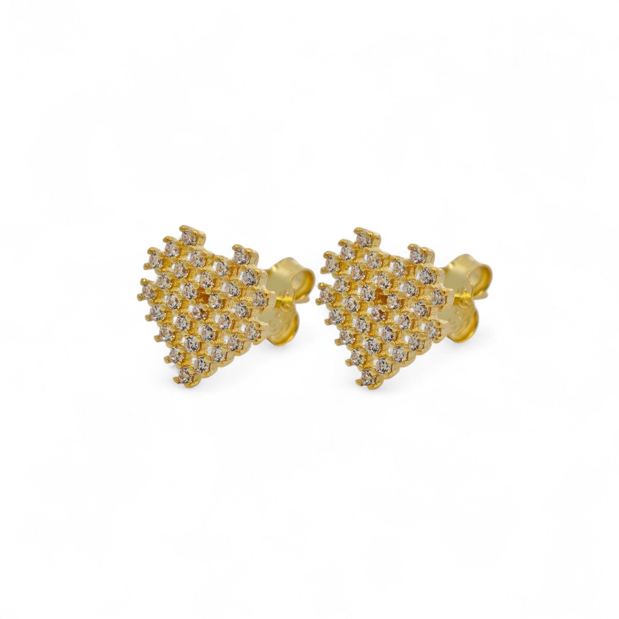 Orecchini in Argento 925 Con Cuori Pixel