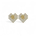 Orecchini in Argento 925 Con Cuori Pixel