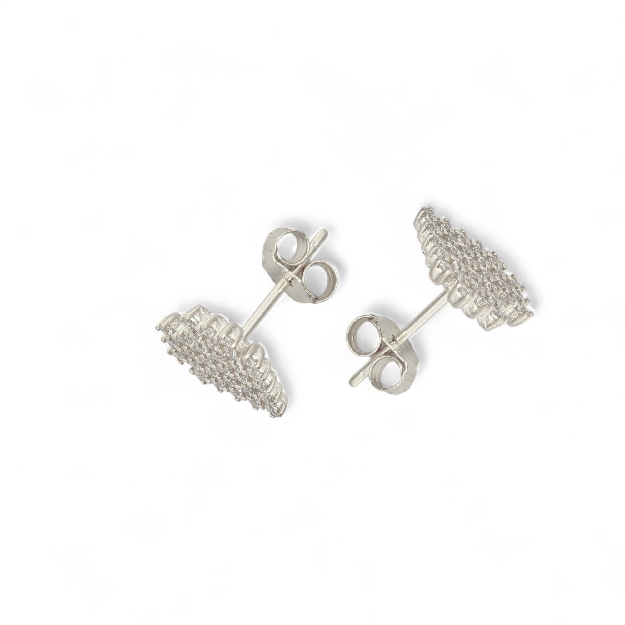 Orecchini in Argento 925 Con Cuori Pixel
