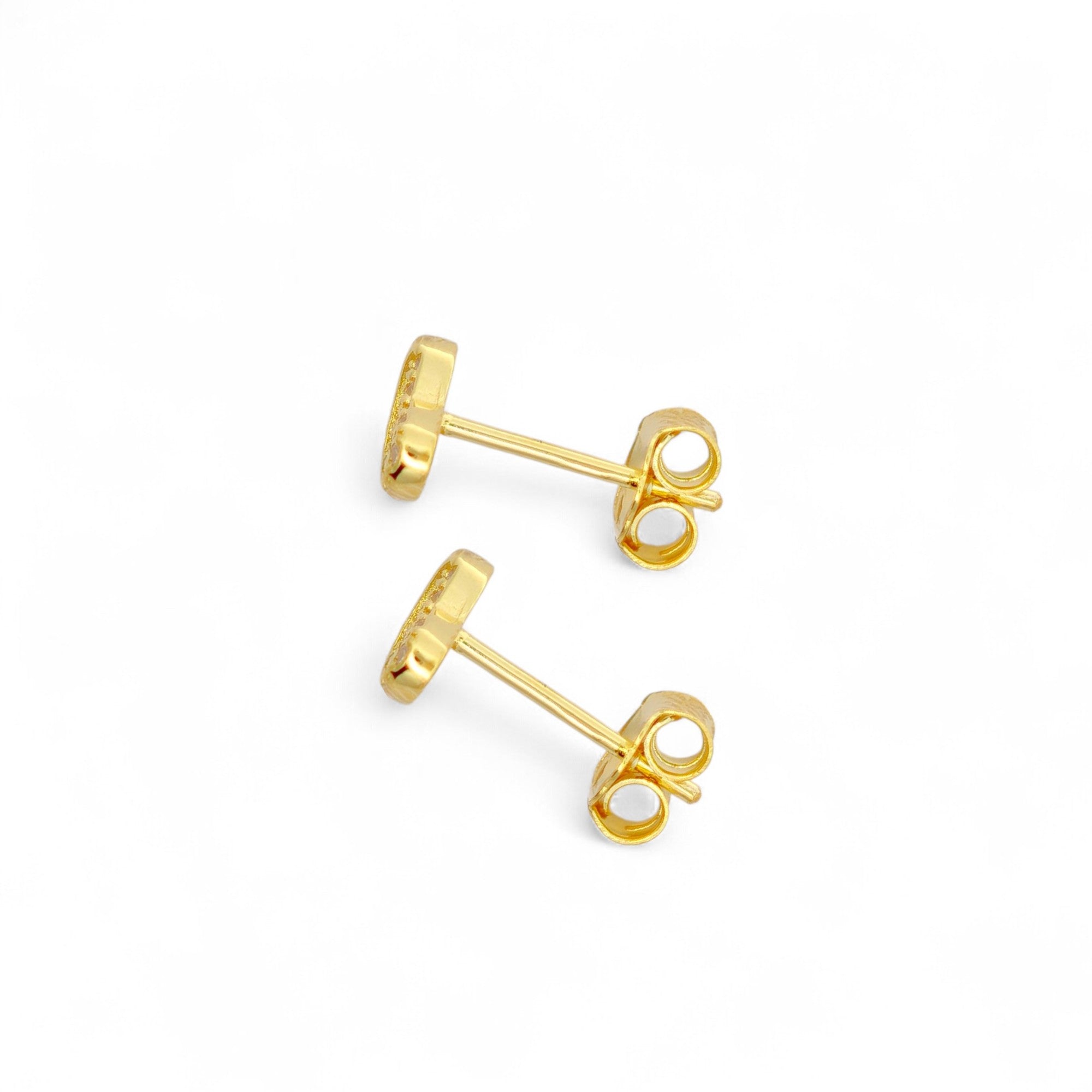 Orecchini Cuori Pave` Argento 925