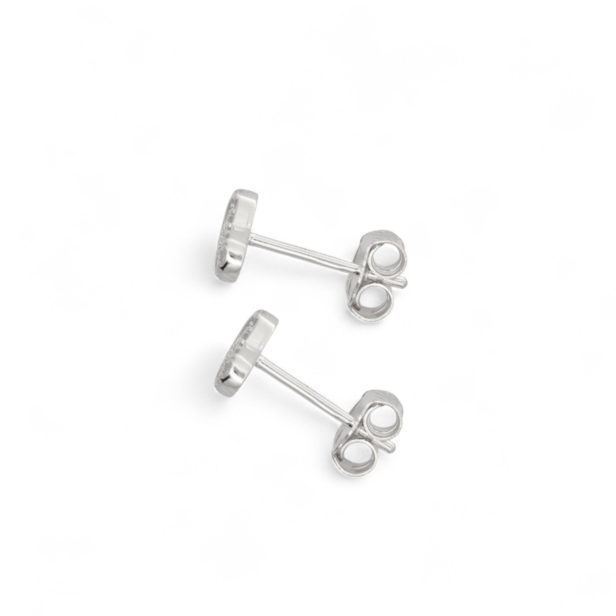 Orecchini Cuori Pave` Argento 925