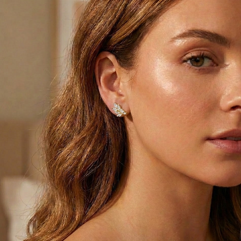 Orecchini Ramo Scintillante a Lobo In Argento 925