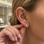 Orecchini Luna In Argento 925
