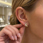 Orecchini Luna In Argento 925