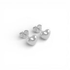 Orecchini Cuore Bombato In Argento 925