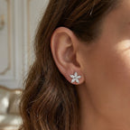 Orecchini Fiore Splendente In Argento 925