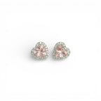 Orecchini Cuore con Cristalli Colorati In Argento 925