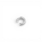 Ear Cuff Abbraccio Scintillante Intrecciato In Argento 925