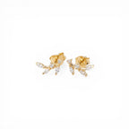 Orecchini Rametto Botanico con Zirconi In Argento 925